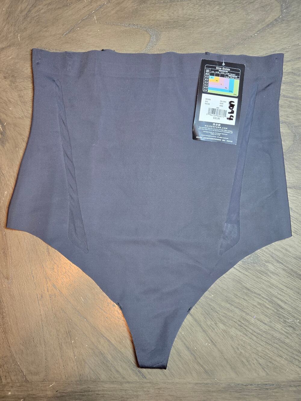 Maidenform Firm Control High Waist Shaping Thong Black